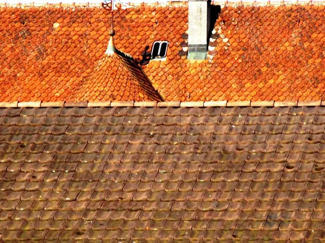 Clay tile roof with a dormer