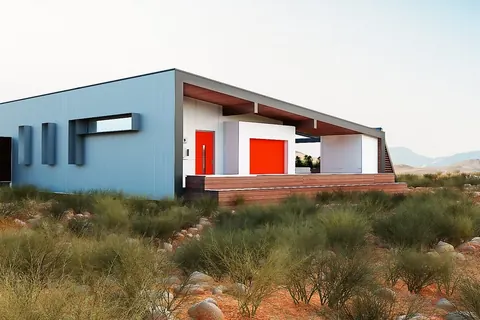Rendering of a single-storey modern villa